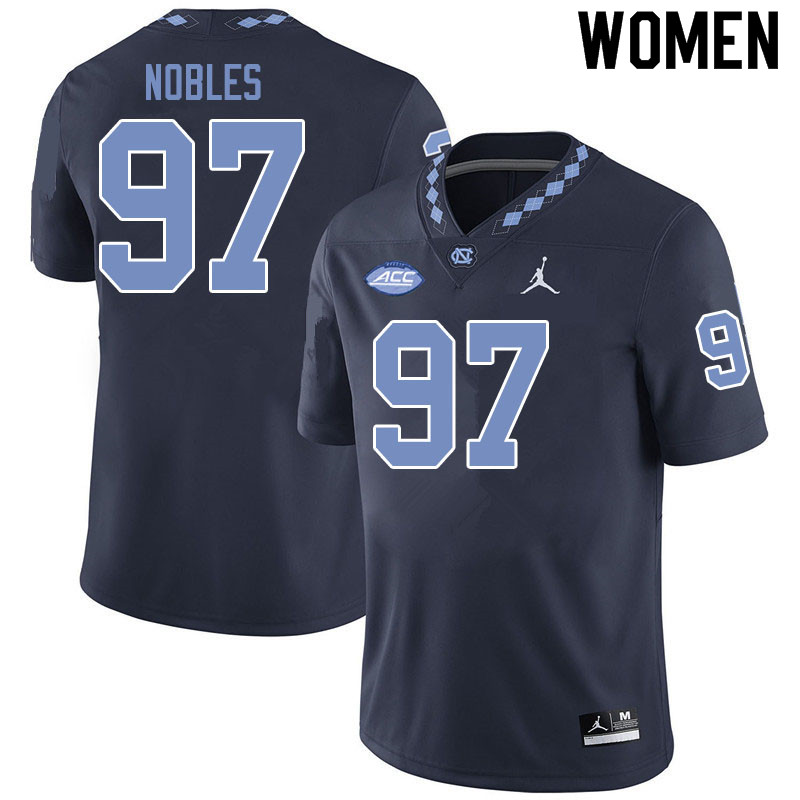 Jordan Brand Women #97 Alex Nobles North Carolina Tar Heels College Football Jerseys Sale-Black